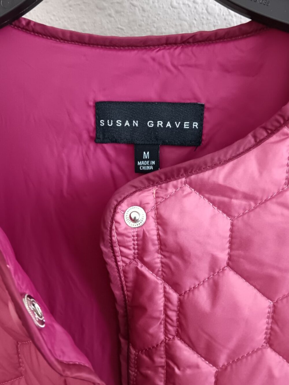Susan Graver Ombre Padded Jacket with Snap Front, Sz M a656551 - Picture 4 of 5